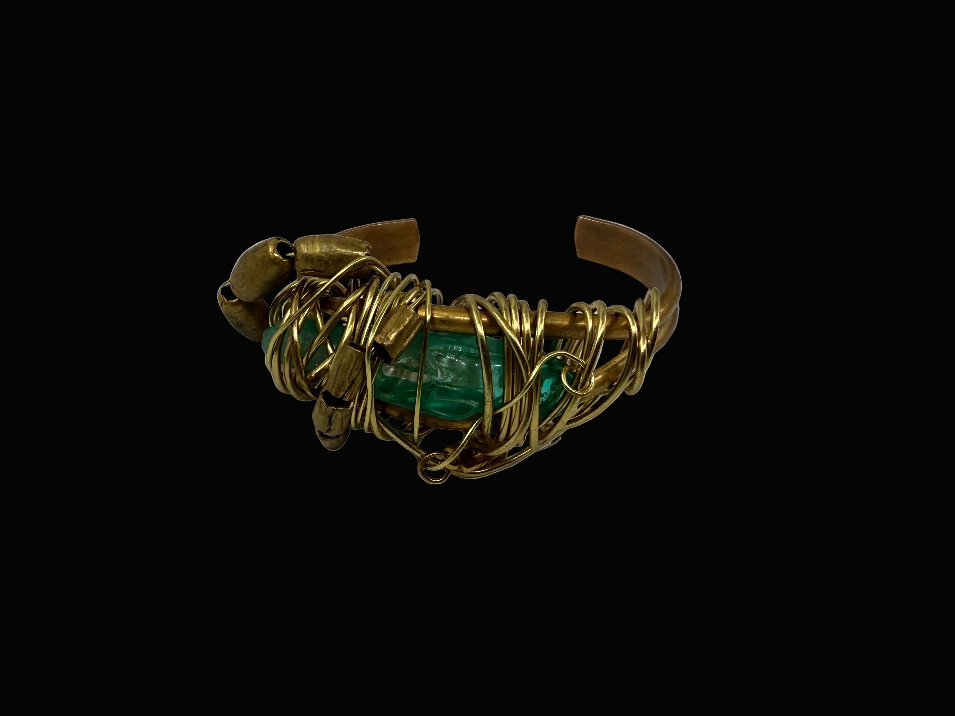 Emerald Quartz Cuff
