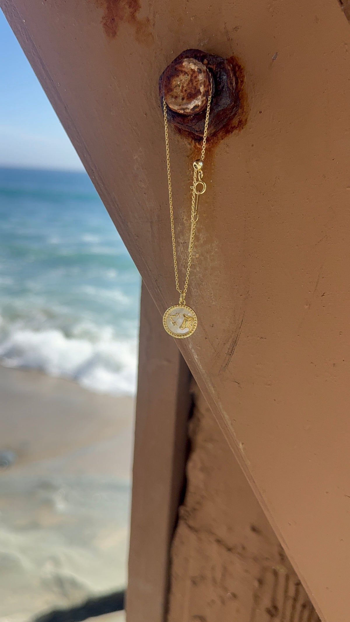 Mother of Pearl Zodiac Coin Bracelet