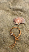 Warrior Leather Wrap (White Quartz)