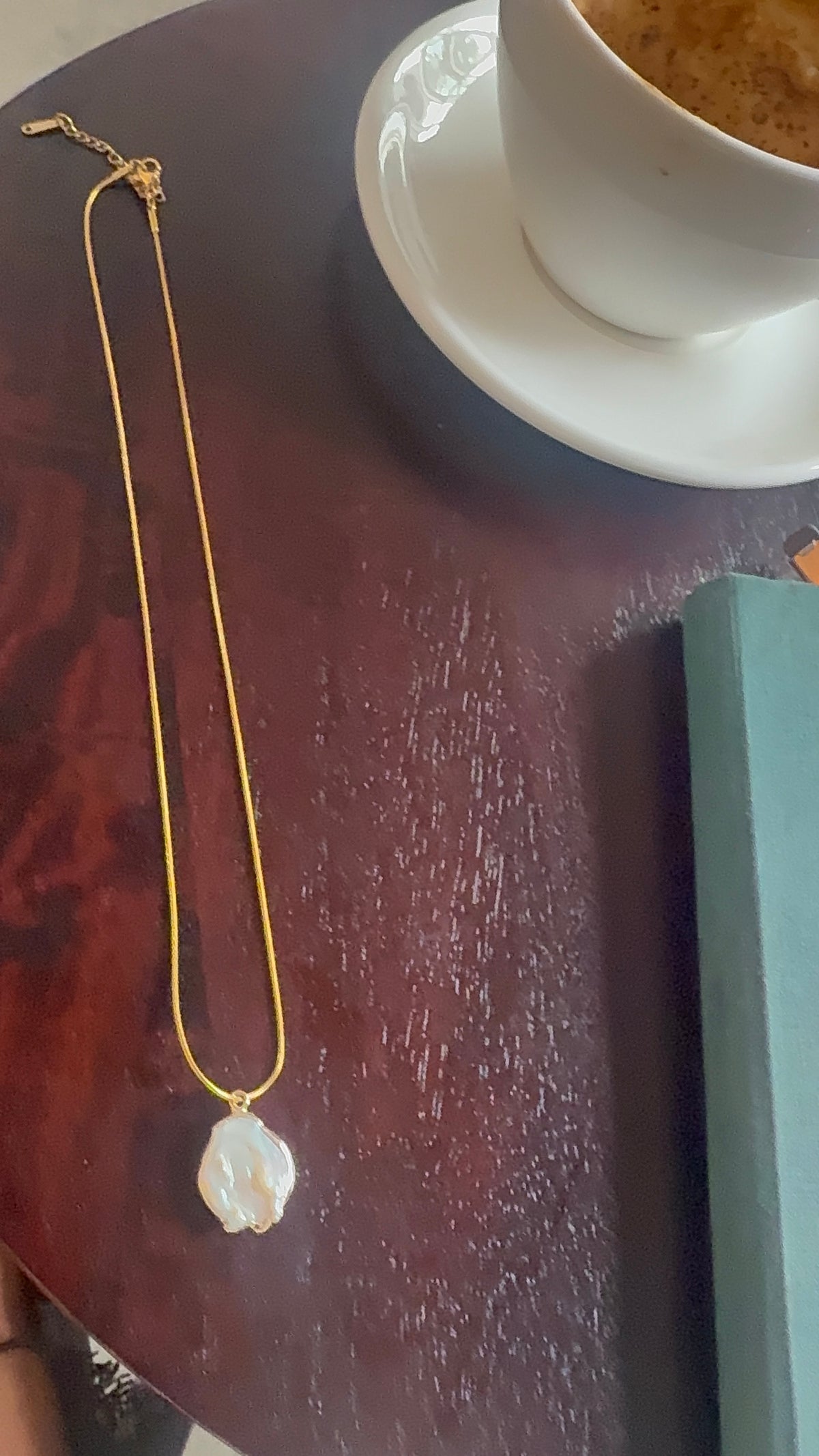 Pearl Snake Chain Necklace