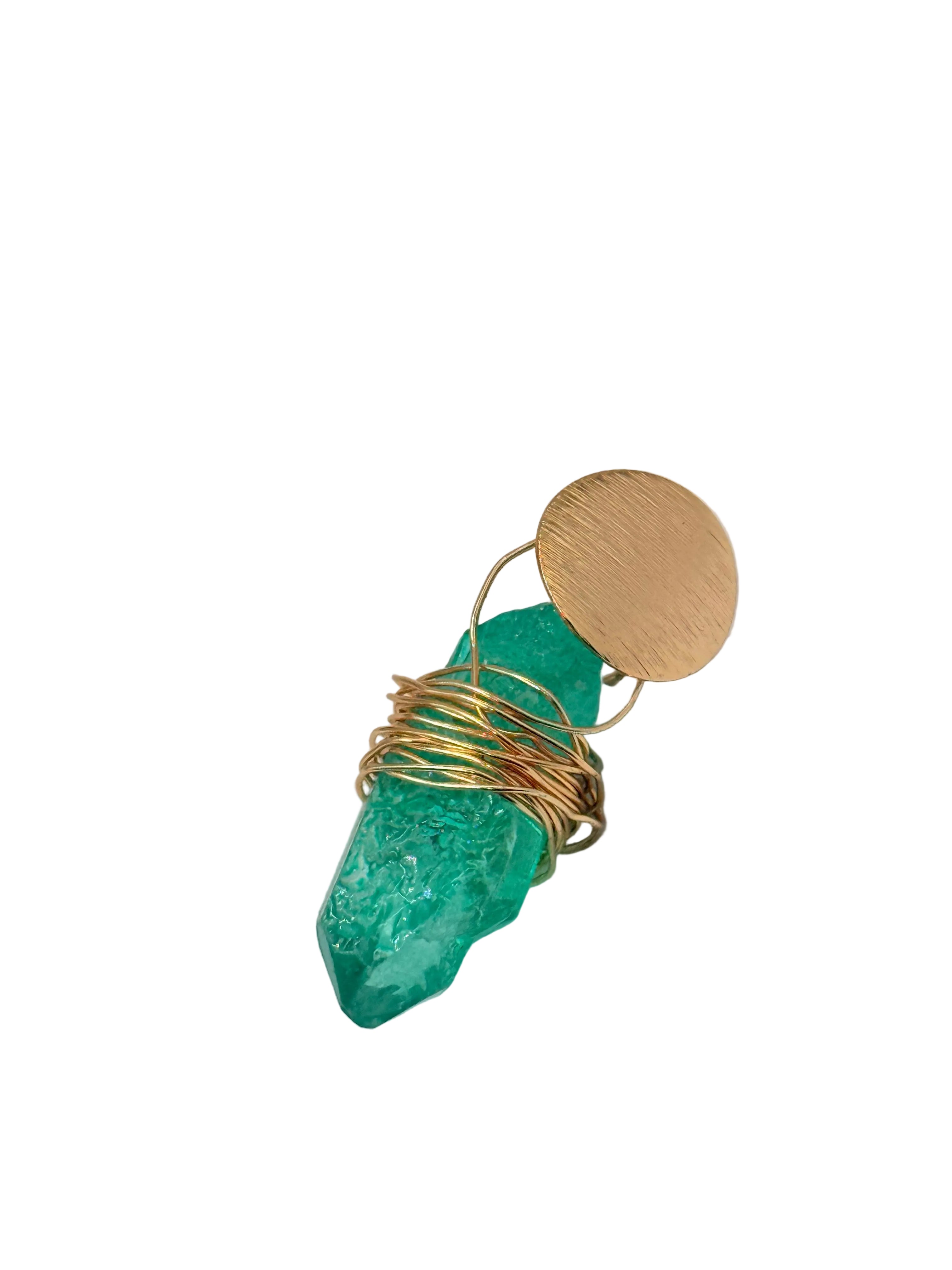 Emerald Quartz Earring