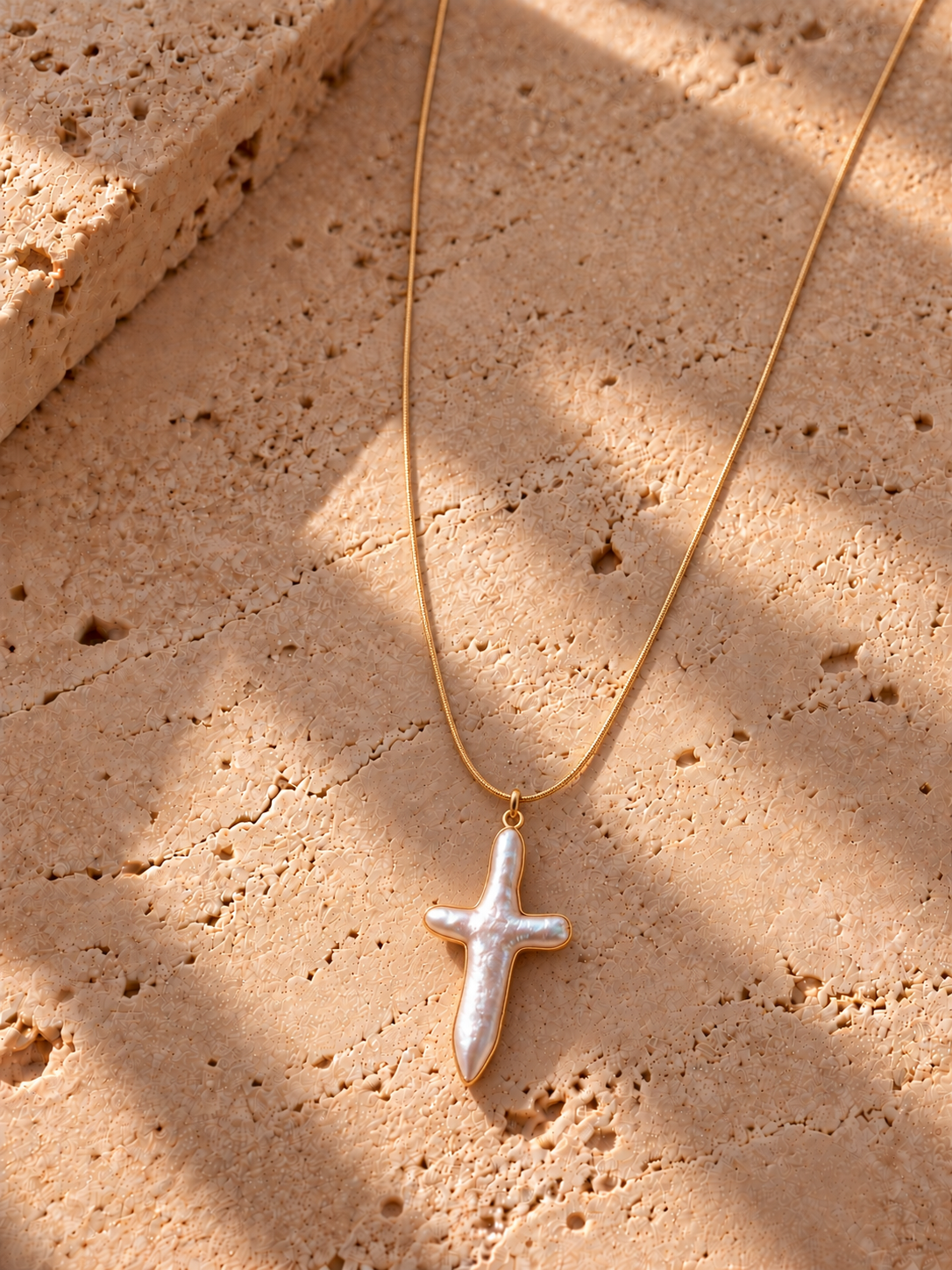 Pearl Cross Necklace