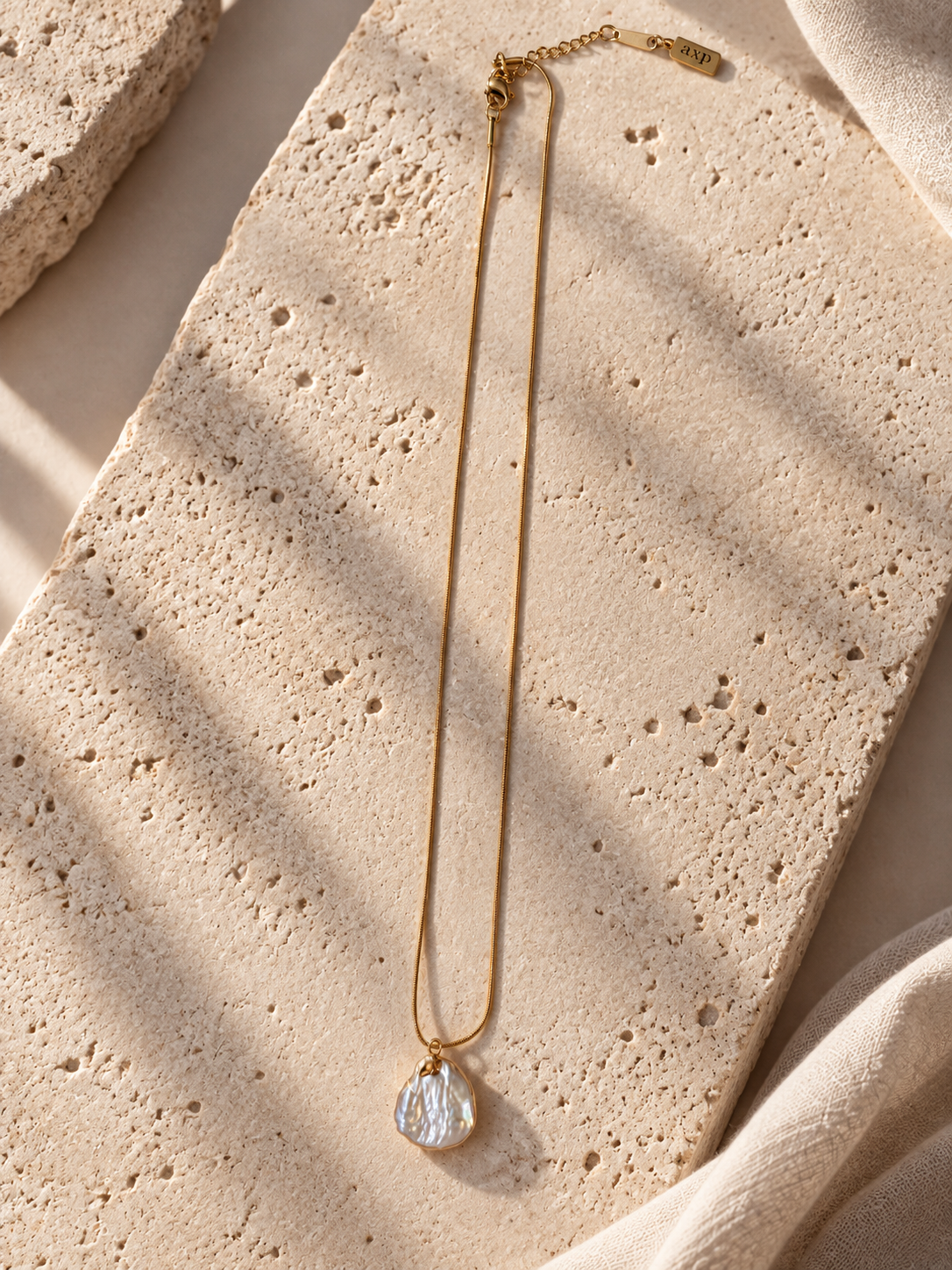 Pearl Snake Chain Necklace
