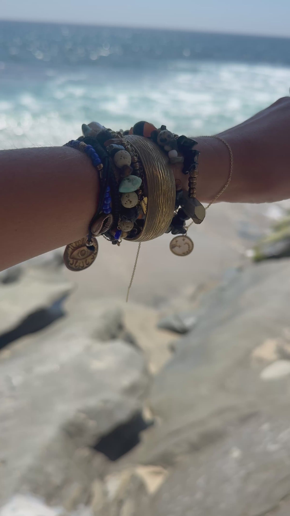 Mother of Pearl Zodiac Coin Bracelet