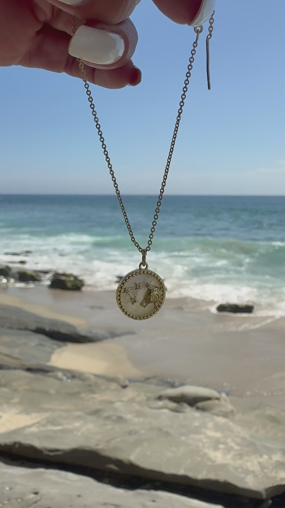 Mother of Pearl Zodiac Coin Bracelet