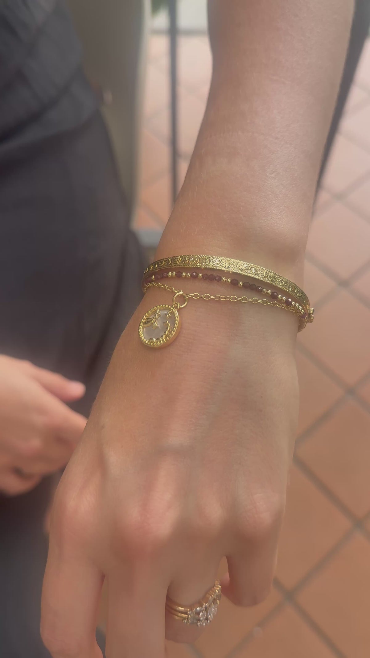 Mother of Pearl Zodiac Coin Bracelet